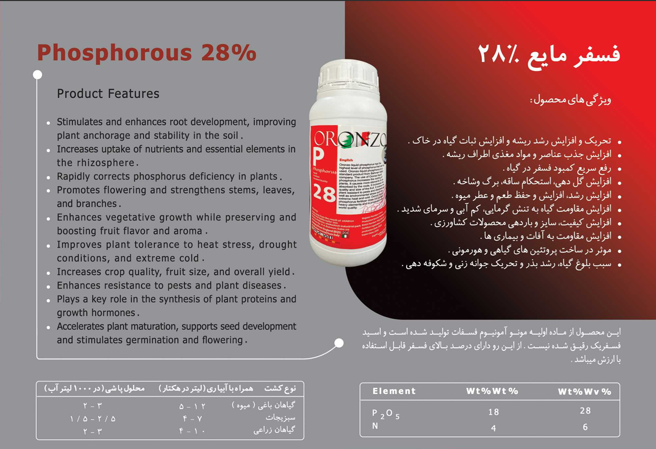 فسفر مایع 28 درصد کود فسفر 28 درصد 10 لیتری - Image 1