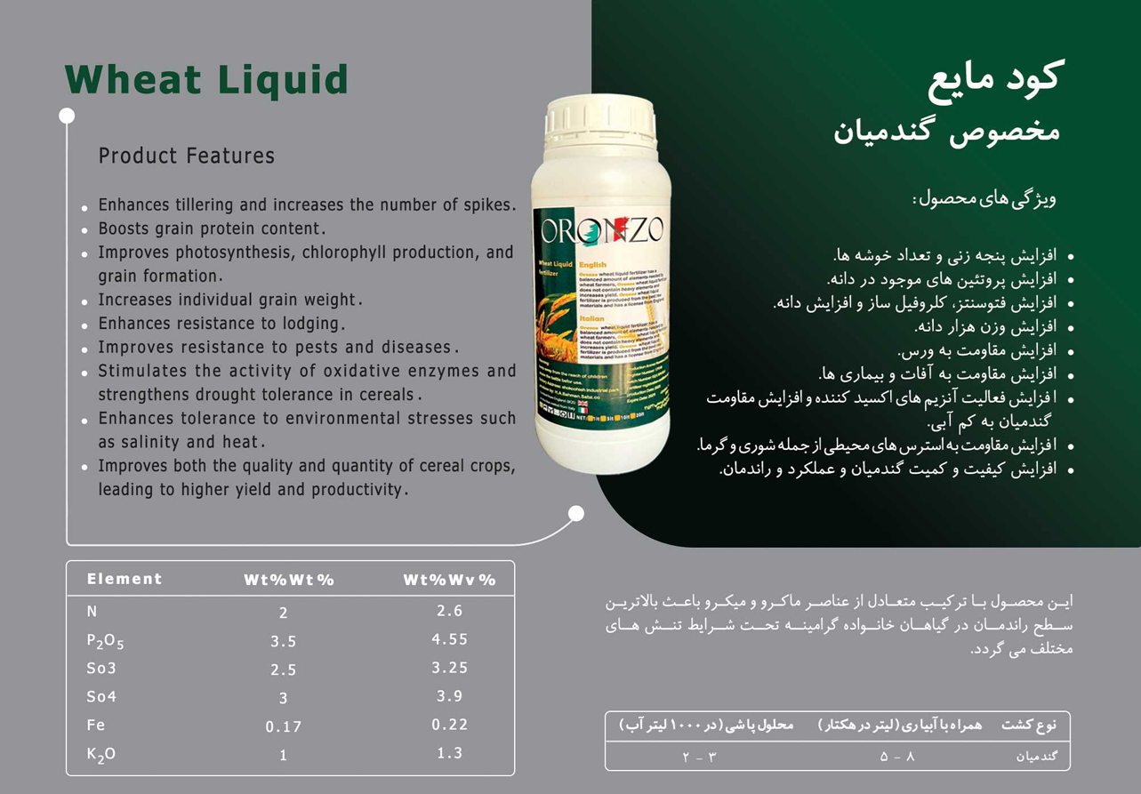 کود مایع مخصوص گندمیان کود کامل مخصوص گندم و جو 10 لیتری - Image 1
