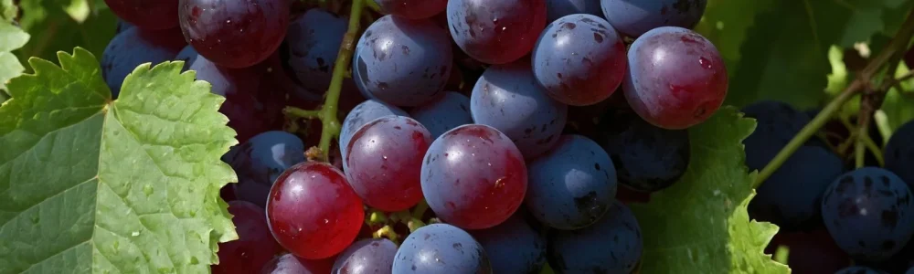A close up shot of a ruby roman fruit